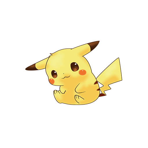 皮卡丘图案手绘卡通动画片图案儿童印花素材