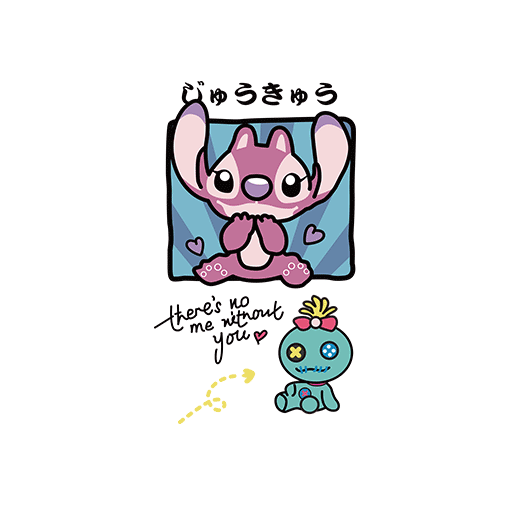 史迪仔卡通图案手绘卡通图案儿童印花素材大耳怪图案星际宝贝图案