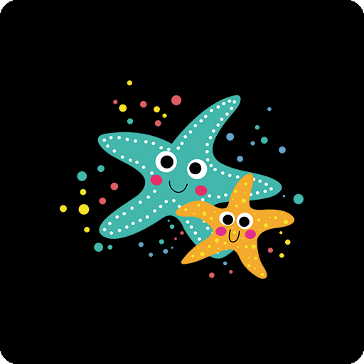 海星图案儿童印花素材卡通五角星图案