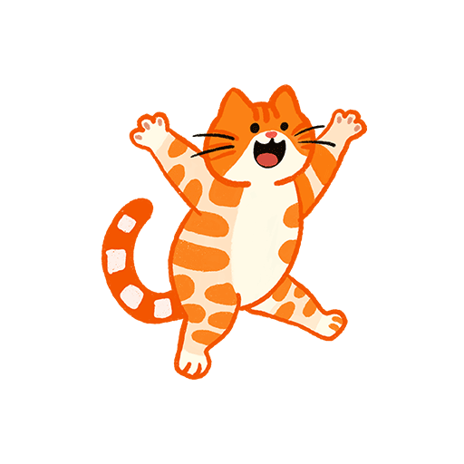 卡通猫咪图案手绘猫简笔卡通动物