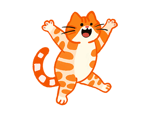 卡通猫咪图案手绘猫简笔卡通动物