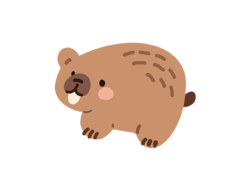 卡皮巴拉图案手绘卡通图案可爱卡通动物简笔卡通动物