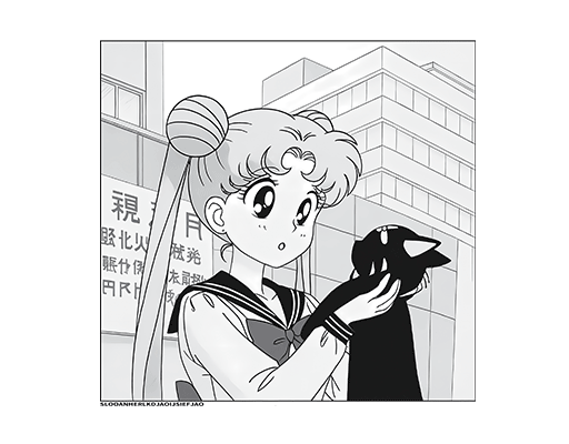 卡通人物头像卡通猫咪美少女战士头像