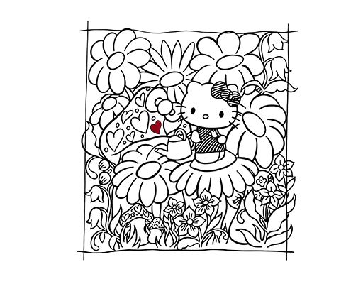 hello kitty图案手绘动画片卡通图案