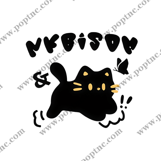 卡通猫咪图案黑色猫图案卡通英文字母