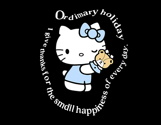 hello kitty图案动画片图案儿童印花素材