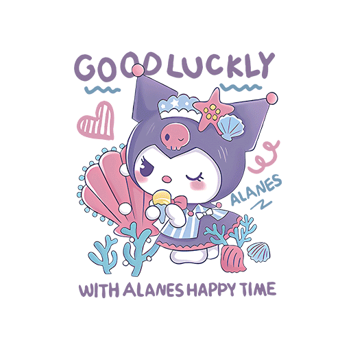 儿童印花星黛露库洛米新款图案服装印花动画片图案