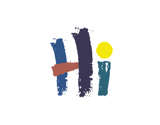 卡通英文字母图案手写英文字母Hi