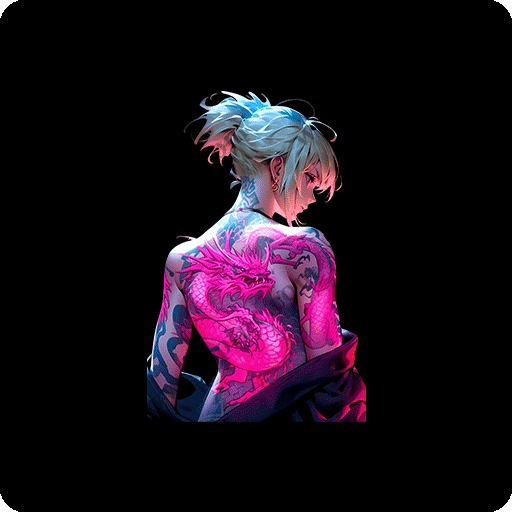 卡通动漫人物图案卡通龙图案人物背影图案