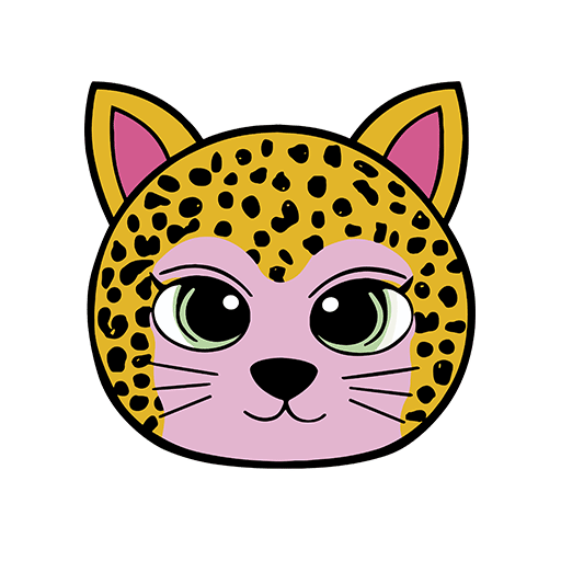 卡通动物图案豹子头像