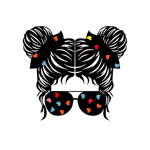 卡通女孩头像戴眼镜的女孩头像剪影女孩剪影