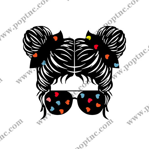 卡通女孩头像戴眼镜的女孩头像剪影女孩剪影