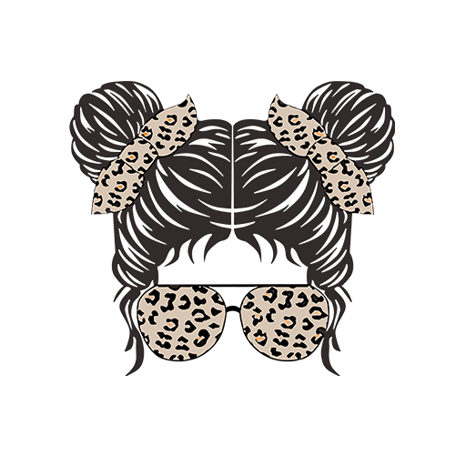 卡通女孩头像戴眼镜的女孩头像剪影女孩剪影