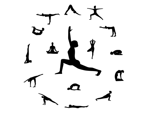 跳舞人物剪影图案时钟剪影图案舞蹈时钟钟表图案