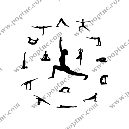 跳舞人物剪影图案时钟剪影图案舞蹈时钟钟表图案