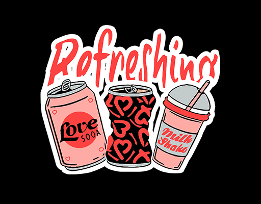 卡通英文字母图案手写英文字母易拉罐图案饮料瓶子