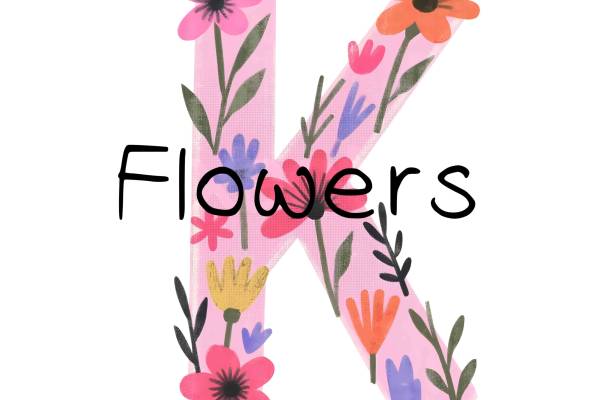 花朵字母K