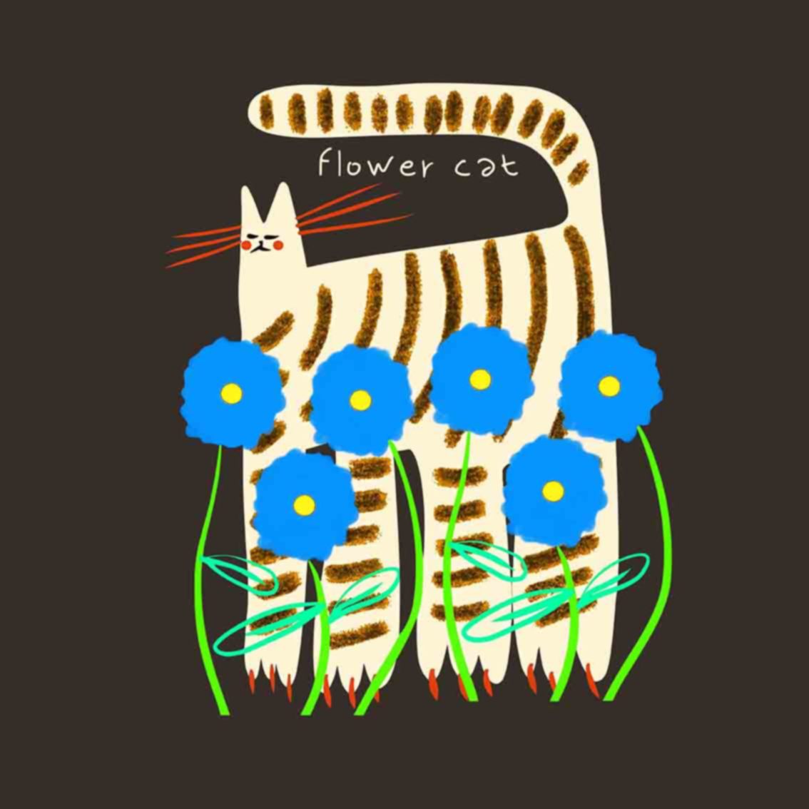 花朵猫咪
