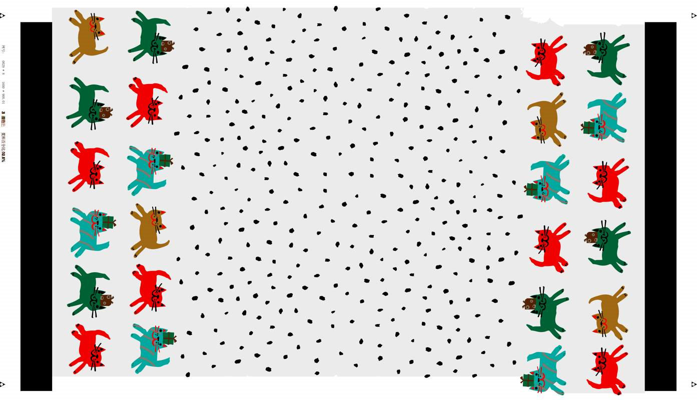 可爱猫咪波点边框面料印花素材,适用于儿童服装印花设计