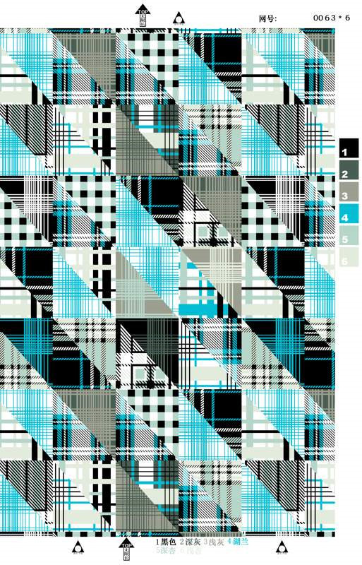 几何拼接风面料印花素材,适用于服装印花设计的高清花型图