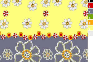 复古花卉多层拼接面料印花素材，适用于服装印花设计