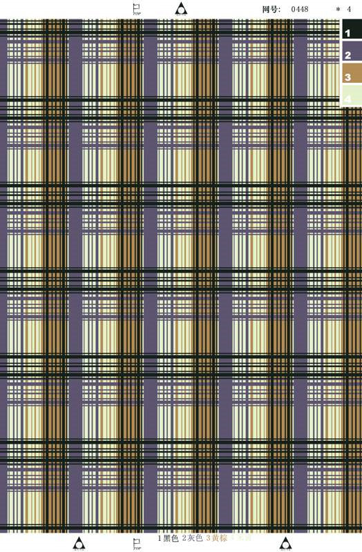 复古格纹面料印花素材图,适用于服装印花设计与打样