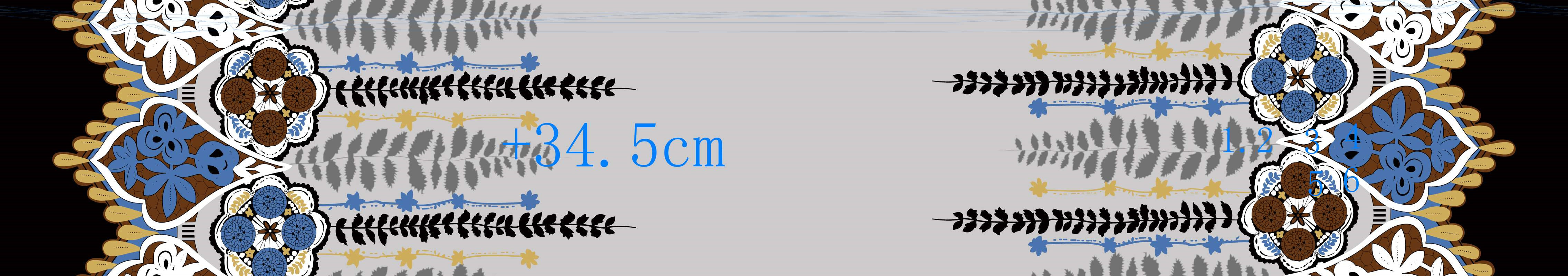 复古民族风面料印花素材,适用于服装印花设计的高清重复花型图