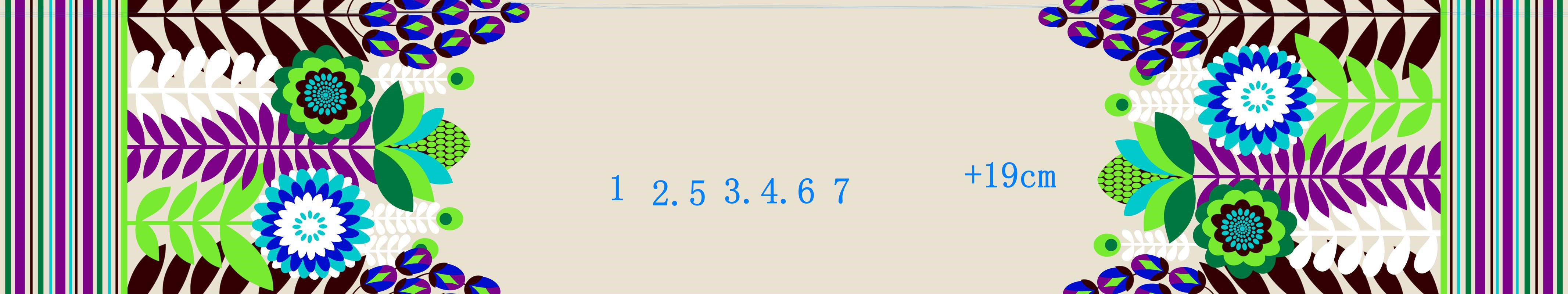 复古花卉几何风面料印花素材,适用于服装印花设计与数码印染