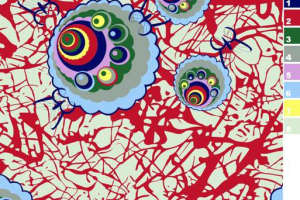 抽象生物感面料印花素材，适用于潮流服装印花设计