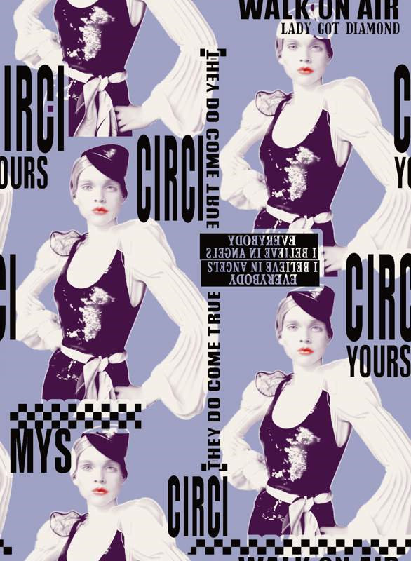 复古波普风面料印花素材,适用于服装印花设计与成衣定制