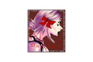 梦幻少女风面料印花素材，适用于T恤与连衣裙的服装印花设计