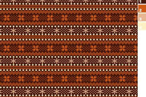 复古民族风条纹花卉面料印花素材，适用于秋冬服装印花设计