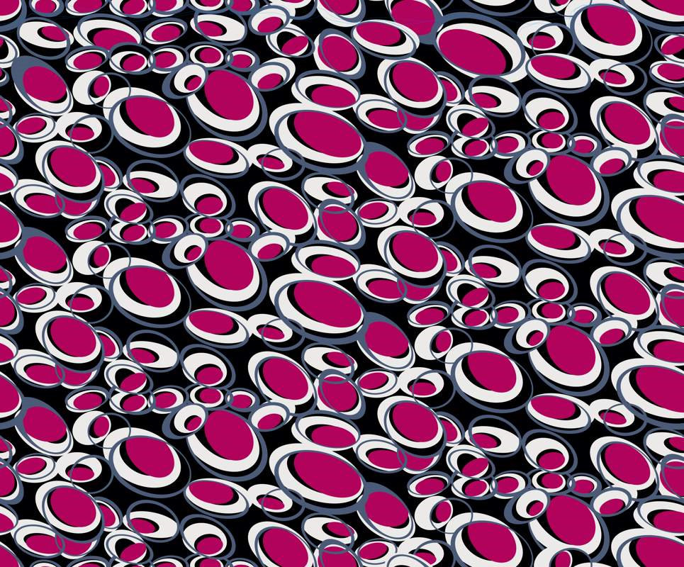 抽象几何椭圆图案面料印花素材,适用于时尚服装印花设计