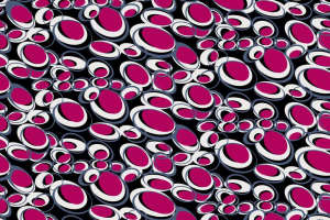 抽象几何椭圆图案面料印花素材，适用于时尚服装印花设计