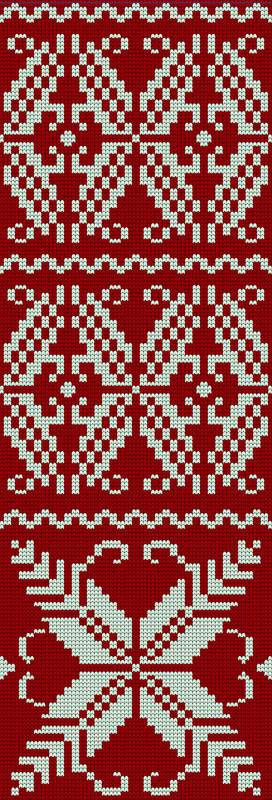 红白几何民族风面料印花素材,适用于服装印花设计与针织图案应用