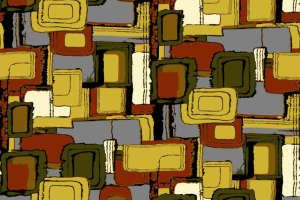 复古几何抽象面料印花素材，适用于服装印花设计与数码印染