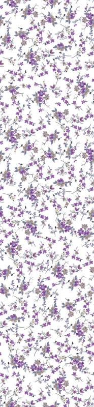 淡雅紫藤小碎花面料印花素材,适用于春夏服装印花设计
