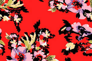 高饱和度花卉面料印花素材，适用于春夏服装印花设计