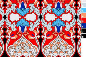 复古巴洛克风面料印花素材，适用于服装印花设计与高端服饰定制