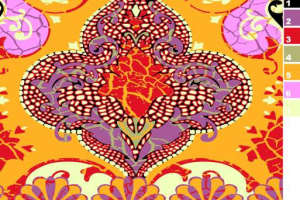 复古巴洛克风格面料印花素材，适用于服装印花设计与高端服饰定制