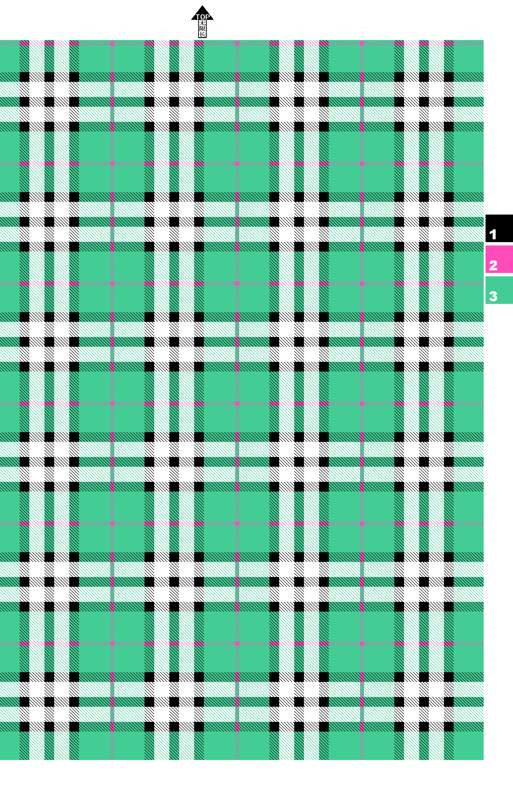 清新薄荷绿格纹面料印花素材,适用于春夏服装印花设计