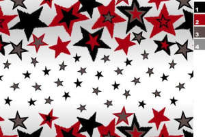 红黑灰星形图案面料印花素材，适用于潮流服装印花设计