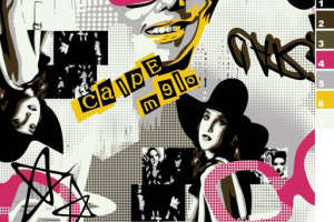 复古波普风面料印花素材，适用于潮牌服装印花设计