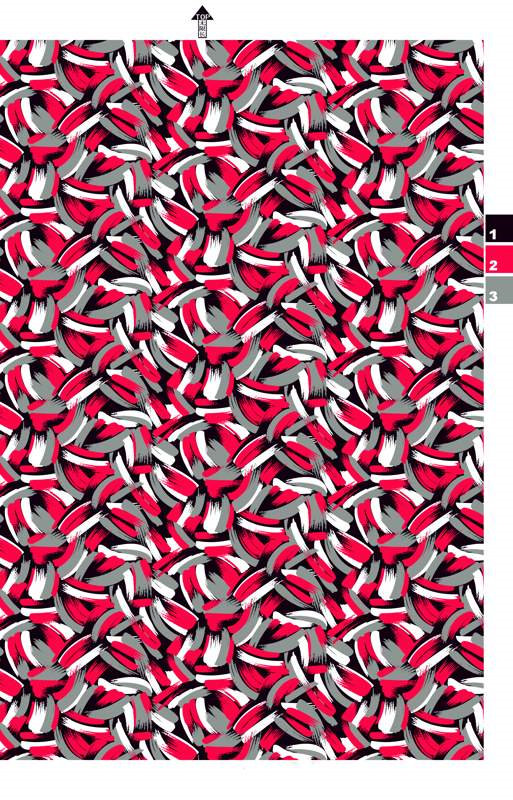 红灰白抽象笔触风面料印花素材,适用于运动休闲服装印花设计