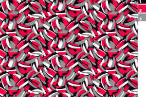 红灰白抽象笔触风面料印花素材，适用于运动休闲服装印花设计