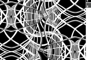 黑白抽象线条面料印花素材，适用于现代服装印花设计