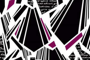 抽象几何裂纹风面料印花素材，适用于现代服装印花设计