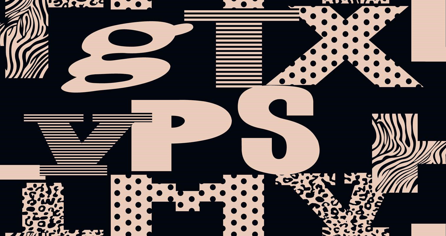 复古拼贴风面料印花素材,适用于服装印花设计与潮流服饰开发