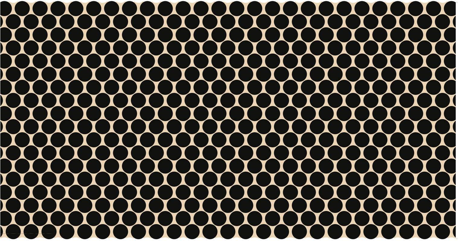 经典黑圆点面料印花素材,适用于服装印花设计与数码印制