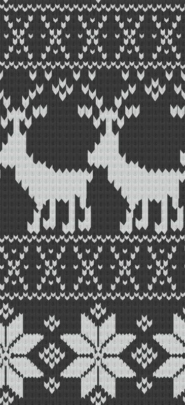 北欧风驯鹿雪花针织纹理面料印花素材,适用于秋冬服装印花设计